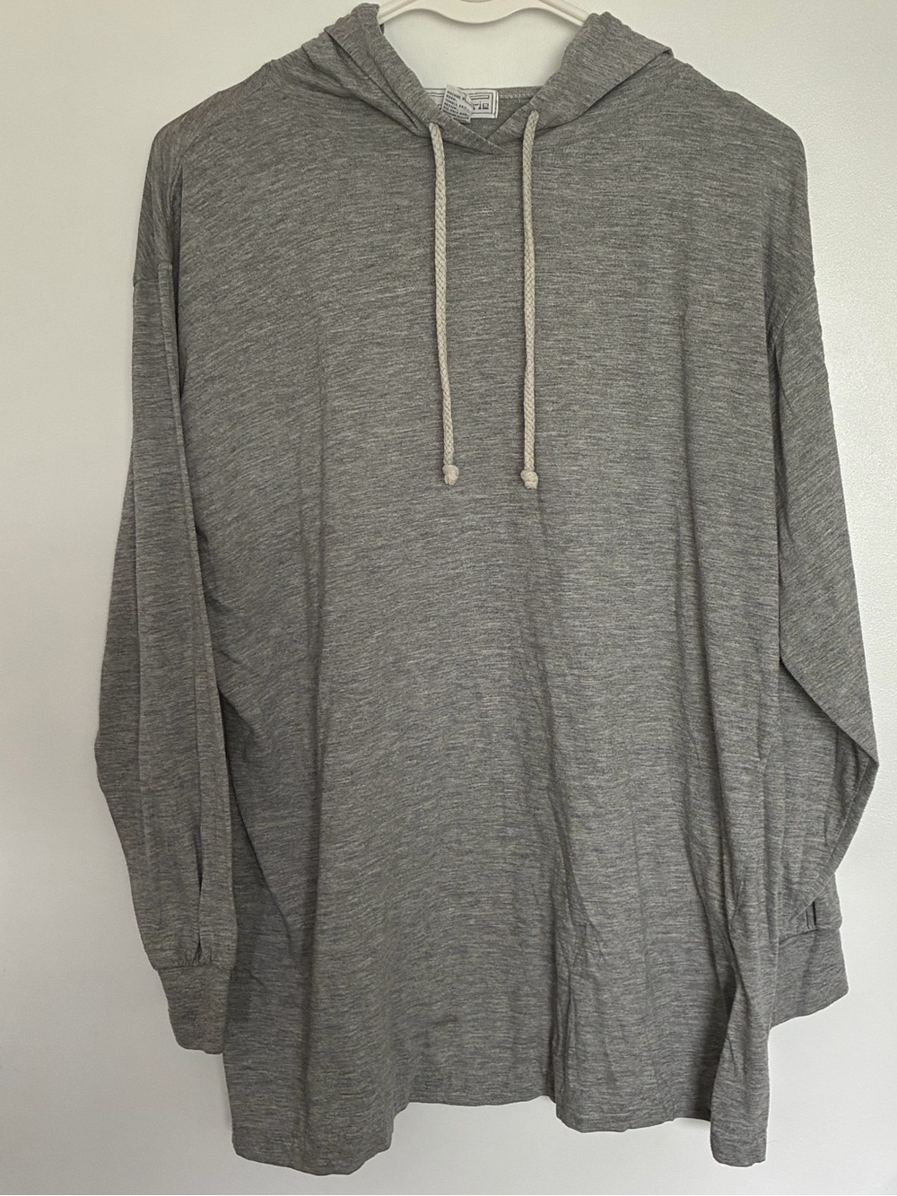 Long Sleeve Hooded Tee - Gray Vintage